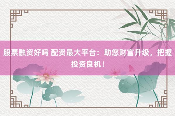 股票融资好吗 配资最大平台：助您财富升级，把握投资良机！